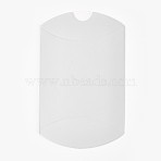 Kraft Paper Wedding Favor Gift Boxes, Pillow, Silver, 7.7x13x3.5cm(CON-WH0033-B-01)
