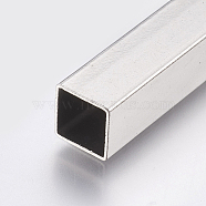 304 Stainless Steel Tube Beads, Rectangle, Stainless Steel Color, 45x8x8mm, Hole: 7mm(X-STAS-P196-16)