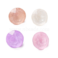 Glass Rhinestone Cabochons, Point Back & Back Plated, Faceted, Diamond, Mixed Color, 6x4.5mm(RGLA-M016-C02-DE)