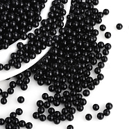 Imitation Pearl Acrylic Beads, No Hole, Round, Black, 10mm, about 1000pcs/bag(OACR-S011-10mm-Z25)