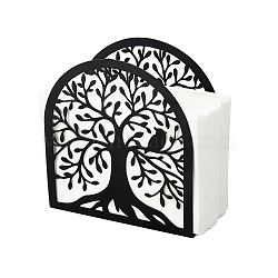 Iron Napkin Holder, Hollow Arch with Tree of Life, Tree of Life, 125x50x135mm(DJEW-WH0039-84)