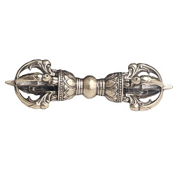 Brass Dorje Vajra Beads, for Buddhist Jewelry Making, Antique Bronze, 88.5mm(PW-WG51838-01)