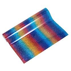 Glitter Vinyl Heat Transfer Film, for T-shirt Garment, Colorful, 25cm, about 1.55m/roll(DIY-WH0060-05B)