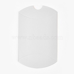Kraft Paper Wedding Favor Gift Boxes, Pillow, Silver, 7.7x13x3.5cm(CON-WH0033-B-01)