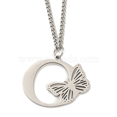 Letter O 202 Stainless Steel Necklaces