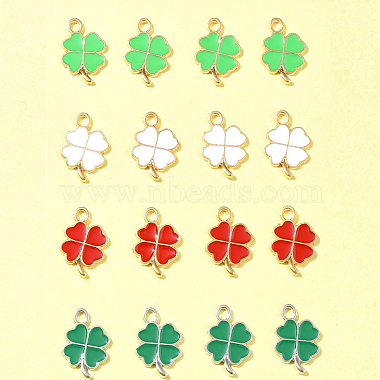 16Pcs 4 Colors Rack Plating Alloy Enamel Pendants(ENAM-FS0001-76)-7