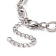 304 текстурированный браслет-цепочка из нержавеющей стали для мужчин и женщин(BJEW-E031-11P-01)-3