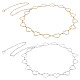 Elite 2Pcs 2 Style Alloy Heart Waist Chains(AJEW-PH0004-05)-1