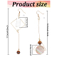 2 Sets 2 Style Acrylic Rectangle & Flat Round Asymmetrical Earrings(EJEW-AN0001-56)-2