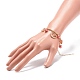 Alloy Enamel & Glass Pearl Charm Bracelet with 304 Stainless Steel Chains for Women(BJEW-JB08707-01)-3