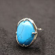 Oval Synthetic Turquoise Adjustable Ring(FIND-PW0021-05O)-1