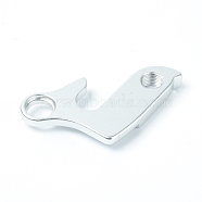 (Clearance Sale)Aluminum Tail Hook, Variable Speed Hook, Bicycle Accessories, Silver, 71.5x45x8mm, Hole: 9mm and 10.5mm(FIND-WH0069-59)