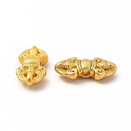 Rack Plating Alloy Beads, Knot, Matte Gold Color, 9x18x4.5mm, Hole: 2mm(PALLOY-A001-31MG)