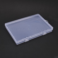 PP Plastic Boxes, Rectangle, White, 20.4x13.2x2.2cm(CON-WH0003-12)
