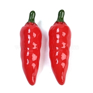 Resin Cabochons, Imitation Vegetable, Chili, 44x13.5x11.5mm(RESI-Q014-02C)