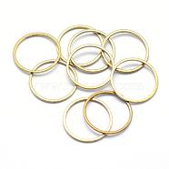 Brass Linking Rings, Ring, Lead Free & Cadmium Free & Nickel Free, Raw(Unplated), 18x1mm, Inner Diameter: 16mm(KK-P119-20-18mm-RS)
