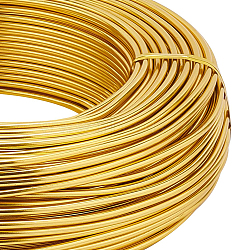 Aluminum Wire, for Jewelry Making, Gold, 12 Gauge, 2.0mm, about 180.44 Feet(55m)/500g(AW-BC0007-2.0mm-14)