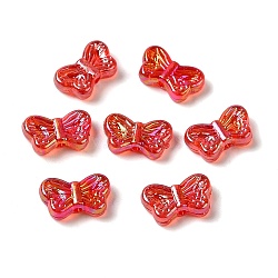 UV Plating Transparent Acrylic Beads, Butterfly, Red, 8x14x4mm, Hole: 1.4mm(OACR-G036-14C)