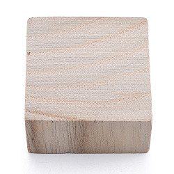 Unfinished Natural Wood Block, DIY Craft Supplies, Square, PapayaWhip, 45x45x23mm(WOOD-T031-01)