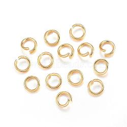 304 Stainless Steel Open Jump Rings, Metal Connectors for DIY Jewelry Crafting and Keychain Accessories, Golden, 18 Gauge, 6x1mm(STAS-F084-22G)