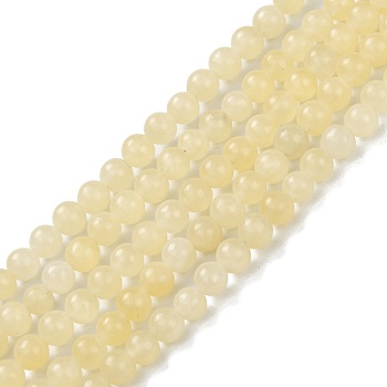 Natural Topaz Jade Beads Strands, Round, 4.5mm, Hole: 1mm, about 92pcs/strand, 15.35''(39cm)