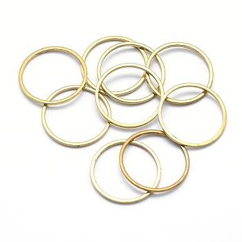 Brass Linking Rings, Ring, Lead Free & Cadmium Free & Nickel Free, Raw(Unplated), 18x1mm, Inner Diameter: 16mm