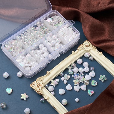 Eco-Friendly Transparent & Opaque Poly Styrene Acrylic Beads Set(DIY-YW0005-04)-6