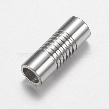 304 Stainless Steel Magnetic Clasps with Glue-in Ends(STAS-F149-04P-A)-2