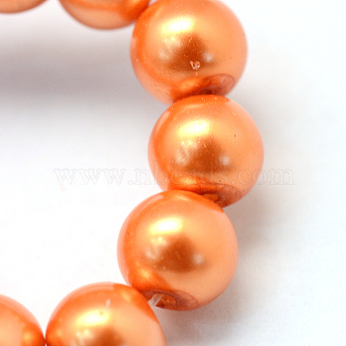 Baking Painted Pearlized Glass Pearl Round Bead Strands(X-HY-Q003-10mm-36)-3