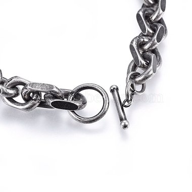 304 Stainless Steel Cable Chain Necklaces(NJEW-H493-18AS)-3