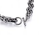 304 Stainless Steel Cable Chain Necklaces(NJEW-H493-18AS)-3