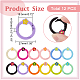 WADORN 12Pcs 12 Colors Spray Painted Alloy Spring Gate Rings(FIND-WR0010-43)-2