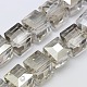Perles de verre de cristal en forme de cube à facettes brins(GLAA-F008-F03)-1