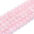 Natural Rose Quartz Beads Strands, Round, 8~8.5mm, Hole: 1mm, 8~8.5mm, Hole: 1mm, about 46~47pcs/strand, 14.7inch(X-G-T055-8mm-13)