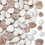 500G 4 Styles Porcelain Mosaic Tiles, Teardrop Shape Mosaic Tiles, for DIY Mosaic Art Crafts, Picture Frames and More, Light Grey, 19~37x17.5~40x5.5~7mm, 125g/style (PORC-SP0001-19)