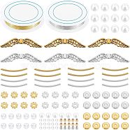 CHGCRAFT DIY Beads Bangle Making Kit, Including Brass & Alloy & Plastic & Acrylic Beads, Copper Wire, Mixed Color, Beads: 476pcs/set(DIY-CA0003-11)