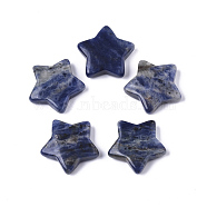 Natural Sodalite Star Shaped Worry Stones, Pocket Stone for Witchcraft Meditation Balancing, 29.5x31x8.5mm(G-T132-002B-03)