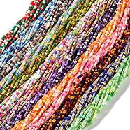 Handmade Czech Lampwork Beads Strands, Disc Beads, Mixed Color, 2.5x2mm, Hole: 1mm, about 224pcs/strand, 15.55 inch(39.5cm)(LAMP-L078-008)