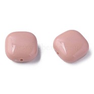 Opaque Acrylic Beads, Square, Pale Violet Red, 15x15x7.5mm, Hole: 1.2mm, about 375pcs/500g(MACR-S373-147-A14)