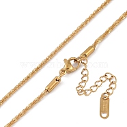 Ion Plating(IP) 201 Stainless Steel Chain Necklaces, Singapore Chains, Real 18K Gold Plated, 16.06 inch(40.8cm)(NJEW-P309-24G)