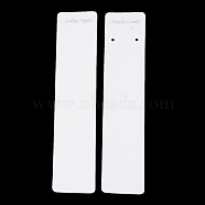 Paper Display Cards, Used For Necklaces, Rectangle, White, 190x39x0.4mm(CDIS-S025-37)