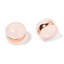 TPE Plastic Ear Nuts, with 316 Surgical Stainless Steel Findings, Earring Backs, Half Round/Dome, Rose Gold, 4x5.5mm(KY-H004-02M-01RG)