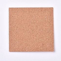 Cork Insulation Sheets, with Adhesive Back, Square, for Coaster, Wall Decoration, Party and DIY Crafts Supplies, Peru, 10x10x0.2cm(AJEW-WH0104-92)