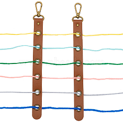 PU Leather Pendant Decorations, with Alloy Clasps, for Bag Decorations, Camel, 265~268x19.5x3.5mm, Hole: 8mm(FIND-WH0290-49AB-01)