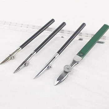 Iron Art Ruling Pens, Fine Line Masking Fluid Pen, with Plastic Handles, Platinum, 12.6~14.6x0.5~1x0.9~1cm, 4pcs/set