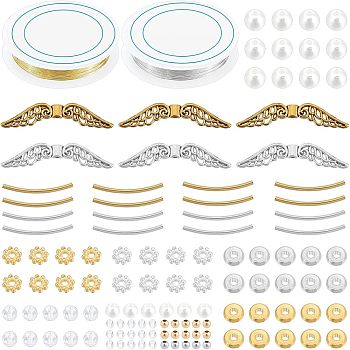 CHGCRAFT DIY Beads Bangle Making Kit, Including Brass & Alloy & Plastic & Acrylic Beads, Copper Wire, Mixed Color, Beads: 476pcs/set