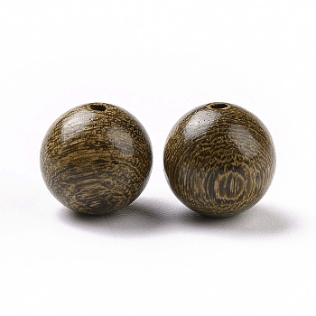 Sandalwood Beads, Undyed, Round, Coffee, 10mm, Hole: 1.5~1.6mm, about 770pcs/500g