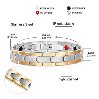 SHEGRACE Stainless Steel Watch Band Bracelets(JB651D)-5