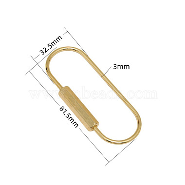 Brass Screw Carabiner Lock Charms(KK-ZX025-63C)-2