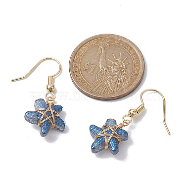 Lampwork Starfish Dangle Earrings(EJEW-JE05443)-4